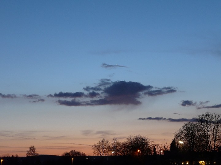 Venus und Merkur am 01.04.2010