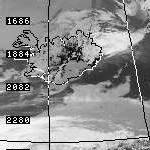 Satellitenbild (Infrarot, Ausschnitt) von NOAA 17 vom 08.06.2004, 11.20 UT