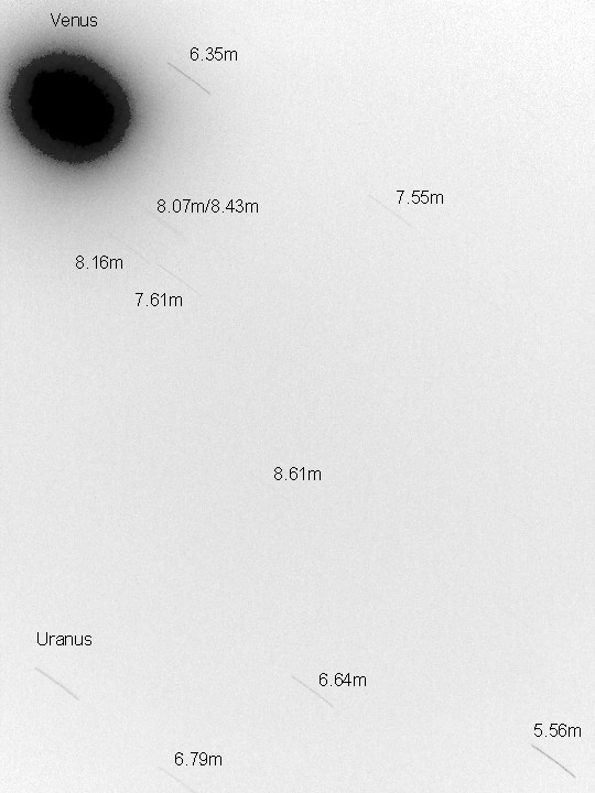 Venus und Uranus am 25.01.2009