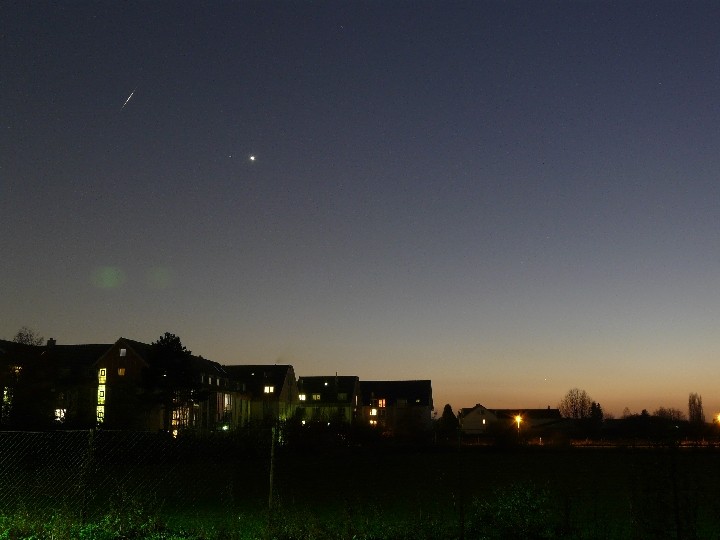 Iridium 35, Venus und Jupiter am 27.12.2008