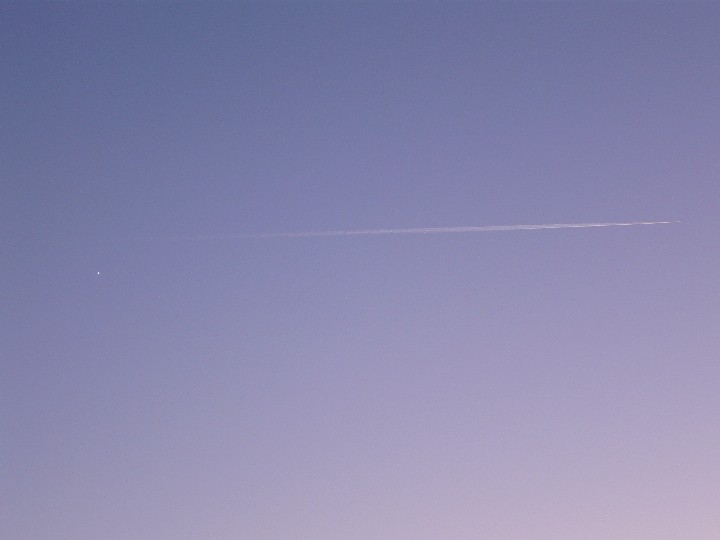 Venus und Flugzeug am 28.12.2008