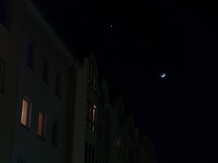 Venus und Mond  am 29.01.2009